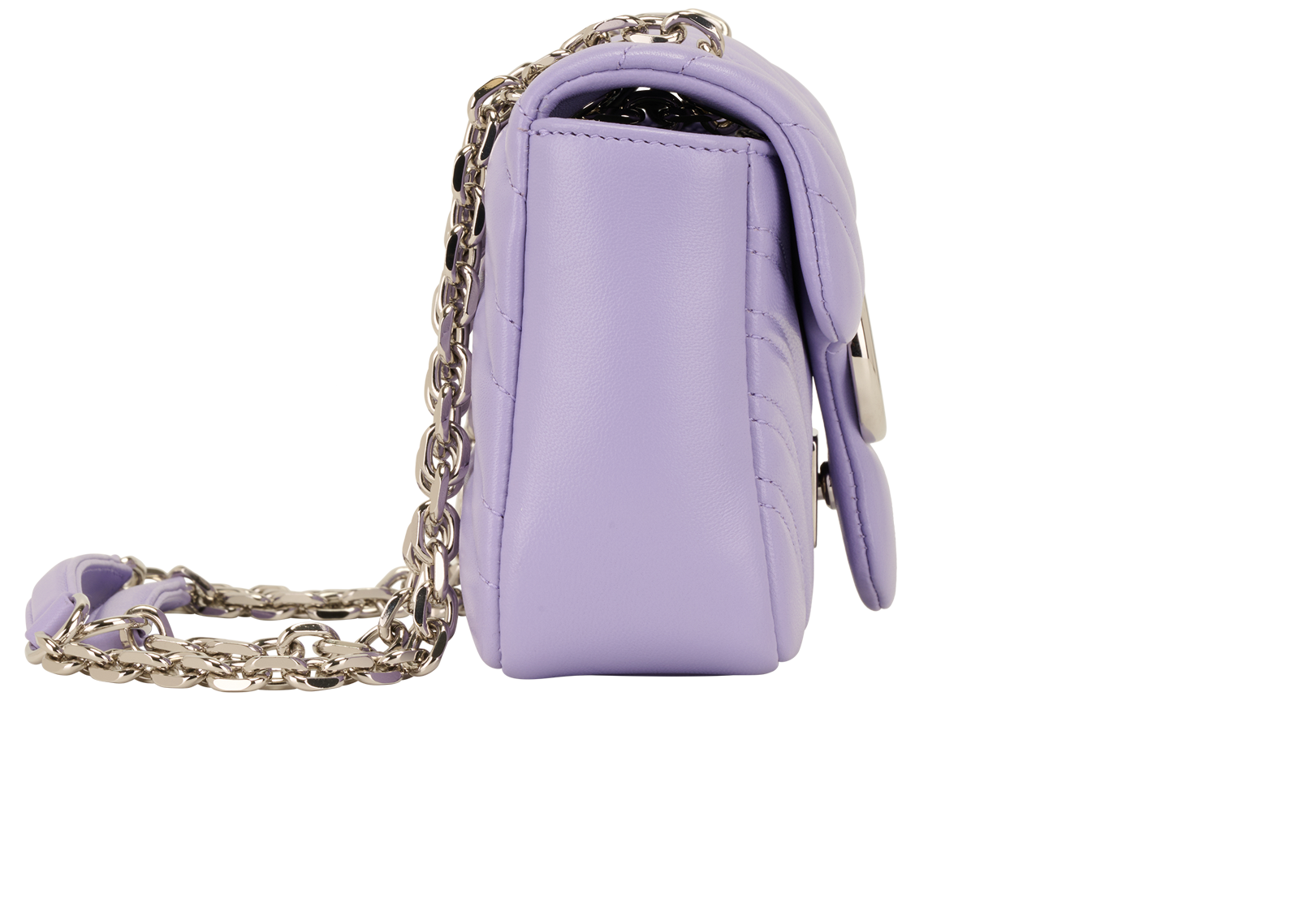 Small GG Marmont, &pound;995, Handbags, Purple, Leather, Side view